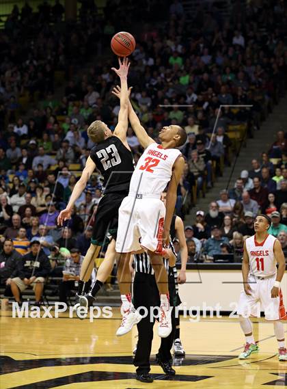 Thumbnail 1 in Denver East vs. Fossil Ridge (CHSAA 5A Final) photogallery.
