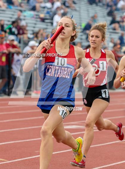 Thumbnail 1 in CHSAA Track and Field 4A Championships (Girls 800 Meter Relay) photogallery.