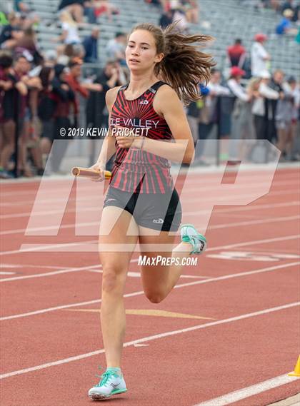 Thumbnail 3 in CHSAA Track and Field 4A Championships (Girls 800 Meter Relay) photogallery.