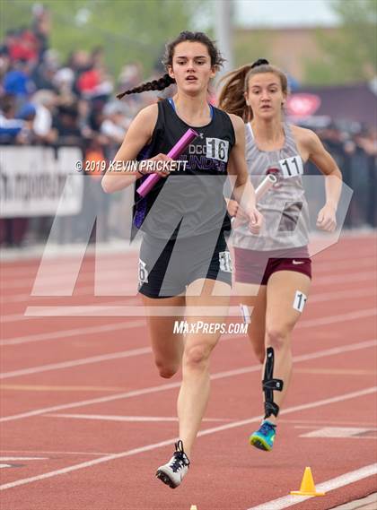 Thumbnail 3 in CHSAA Track and Field 4A Championships (Girls 800 Meter Relay) photogallery.