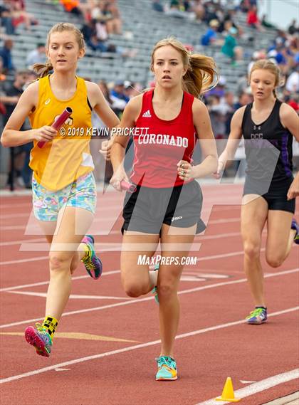 Thumbnail 2 in CHSAA Track and Field 4A Championships (Girls 800 Meter Relay) photogallery.