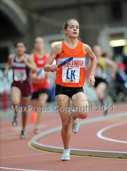Thumbnail 1 in 117th Penn Relays (Girls 4x400m Suburban A) photogallery.