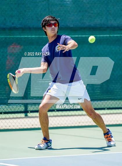 Thumbnail 3 in Oak Ridge vs Cupertino (CIF/USTA Nor Cal Round 1) photogallery.