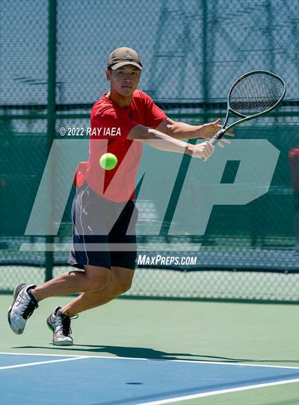 Thumbnail 3 in Oak Ridge vs Cupertino (CIF/USTA Nor Cal Round 1) photogallery.