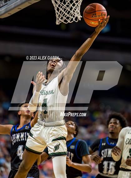 Thumbnail 3 in Ellison [C. E.] vs Mansfield Summit (UIL 5A Basketball Semifinal)  photogallery.