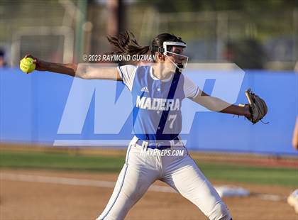 Thumbnail 1 in Frontier @ Madera-2023 CIF CS Softball Championships-Division 2 photogallery.