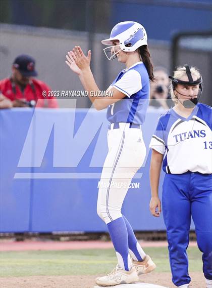 Thumbnail 1 in Frontier @ Madera-2023 CIF CS Softball Championships-Division 2 photogallery.
