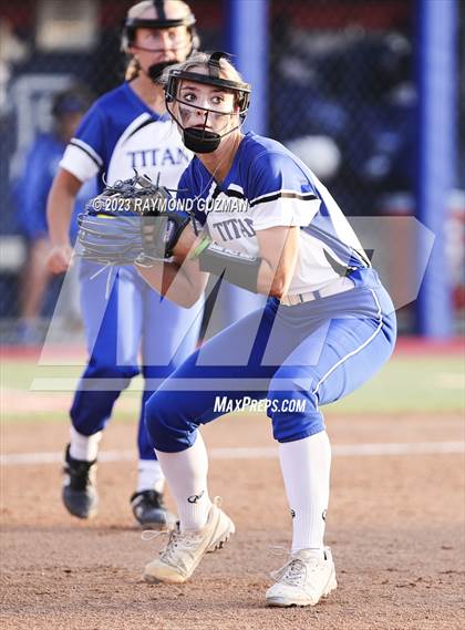 Thumbnail 3 in Frontier @ Madera-2023 CIF CS Softball Championships-Division 2 photogallery.