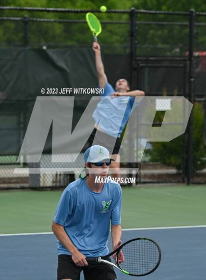 Thumbnail 1 in NCHSAA 3A Doubles Tennis State Championship photogallery.