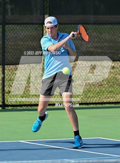 Thumbnail 2 in NCHSAA 3A Doubles Tennis State Championship photogallery.