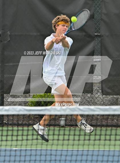 Thumbnail 2 in NCHSAA 3A Doubles Tennis State Championship photogallery.
