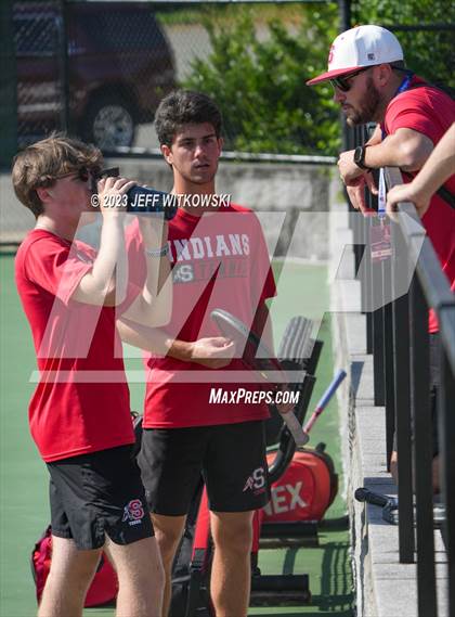 Thumbnail 1 in NCHSAA 3A Doubles Tennis State Championship photogallery.
