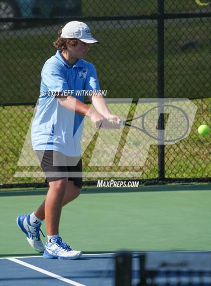 Thumbnail 1 in NCHSAA 3A Doubles Tennis State Championship photogallery.