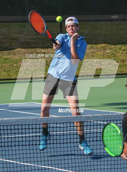 Thumbnail 3 in NCHSAA 3A Doubles Tennis State Championship photogallery.