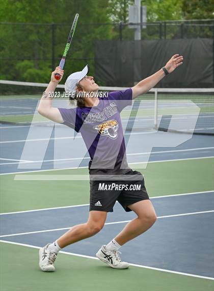 Thumbnail 3 in NCHSAA 3A Doubles Tennis State Championship photogallery.