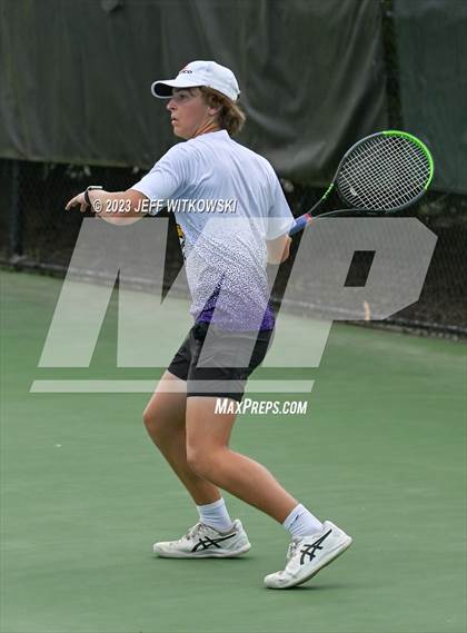 Thumbnail 1 in NCHSAA 3A Doubles Tennis State Championship photogallery.