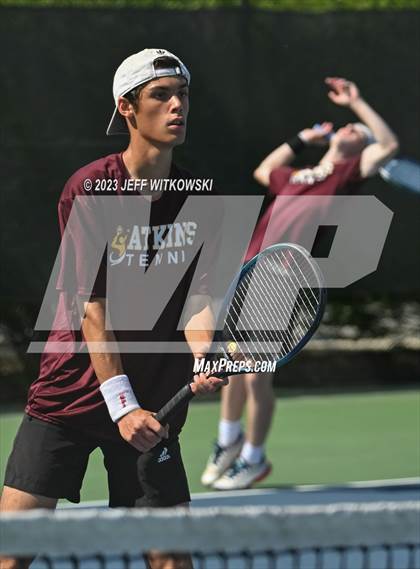 Thumbnail 2 in NCHSAA 3A Doubles Tennis State Championship photogallery.
