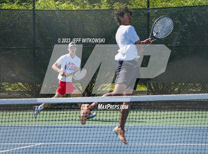 Thumbnail 2 in NCHSAA 3A Doubles Tennis State Championship photogallery.