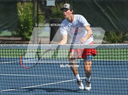 Thumbnail 1 in NCHSAA 3A Doubles Tennis State Championship photogallery.