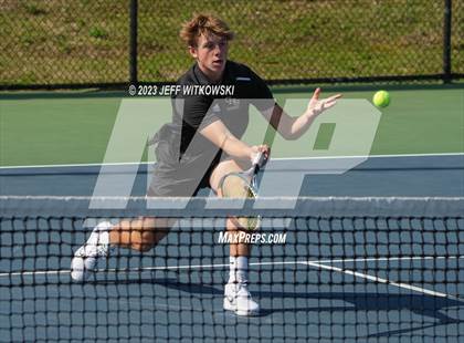 Thumbnail 1 in NCHSAA 3A Doubles Tennis State Championship photogallery.