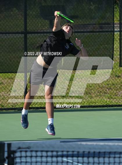Thumbnail 3 in NCHSAA 3A Doubles Tennis State Championship photogallery.