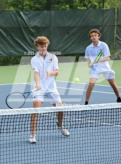 Thumbnail 2 in NCHSAA 3A Doubles Tennis State Championship photogallery.