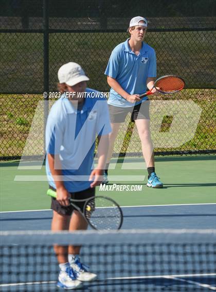 Thumbnail 2 in NCHSAA 3A Doubles Tennis State Championship photogallery.