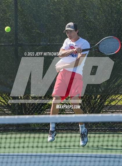 Thumbnail 3 in NCHSAA 3A Doubles Tennis State Championship photogallery.