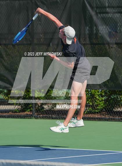 Thumbnail 3 in NCHSAA 3A Doubles Tennis State Championship photogallery.