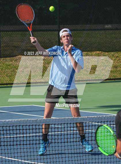 Thumbnail 2 in NCHSAA 3A Doubles Tennis State Championship photogallery.