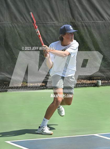 Thumbnail 3 in NCHSAA 3A Doubles Tennis State Championship photogallery.