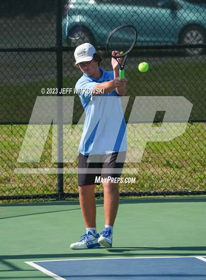 Thumbnail 3 in NCHSAA 3A Doubles Tennis State Championship photogallery.
