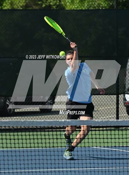 Thumbnail 3 in NCHSAA 3A Doubles Tennis State Championship photogallery.
