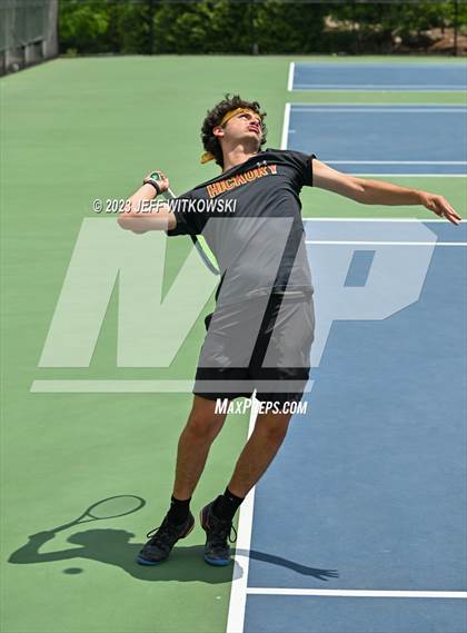 Thumbnail 1 in NCHSAA 3A Doubles Tennis State Championship photogallery.
