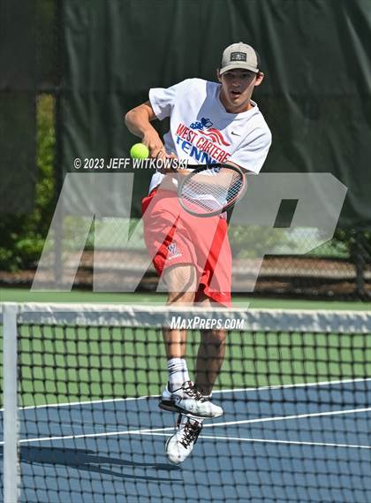 Thumbnail 2 in NCHSAA 3A Doubles Tennis State Championship photogallery.