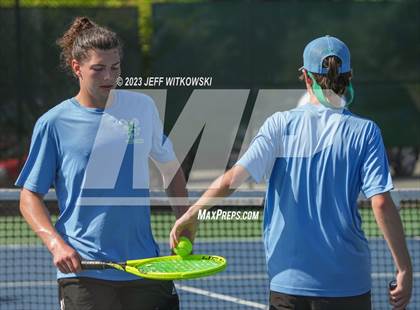 Thumbnail 3 in NCHSAA 3A Doubles Tennis State Championship photogallery.