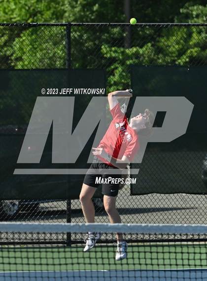 Thumbnail 3 in NCHSAA 3A Doubles Tennis State Championship photogallery.