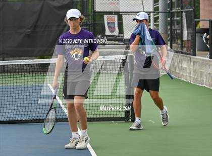 Thumbnail 1 in NCHSAA 3A Doubles Tennis State Championship photogallery.