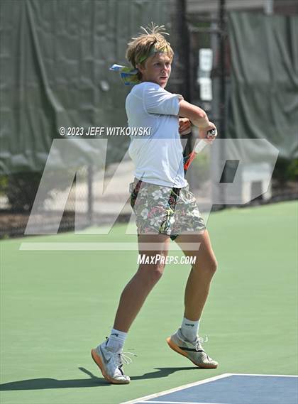 Thumbnail 3 in NCHSAA 3A Doubles Tennis State Championship photogallery.