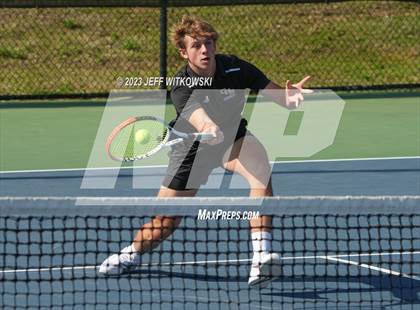 Thumbnail 3 in NCHSAA 3A Doubles Tennis State Championship photogallery.