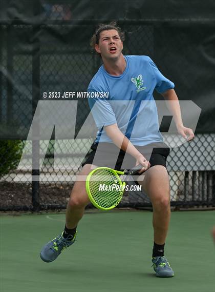 Thumbnail 1 in NCHSAA 3A Doubles Tennis State Championship photogallery.