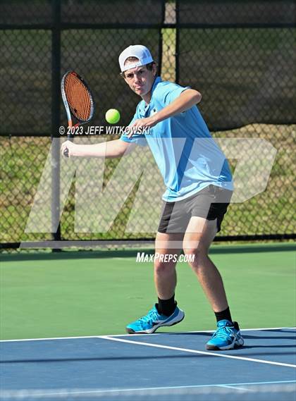 Thumbnail 3 in NCHSAA 3A Doubles Tennis State Championship photogallery.