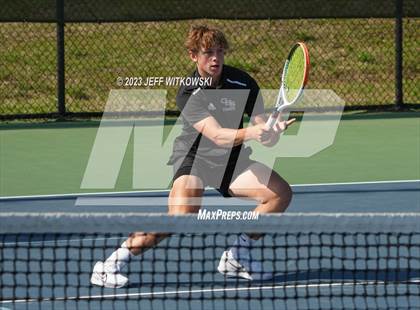 Thumbnail 2 in NCHSAA 3A Doubles Tennis State Championship photogallery.