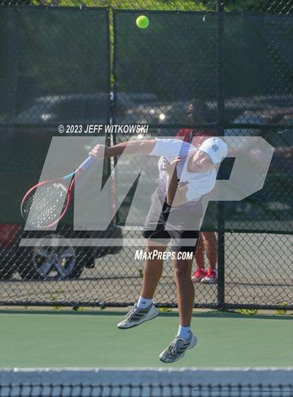 Thumbnail 2 in NCHSAA 3A Doubles Tennis State Championship photogallery.
