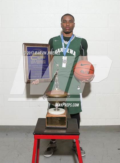 Thumbnail 1 in Gardena vs. Carson (CIF LACS D2 Final) photogallery.