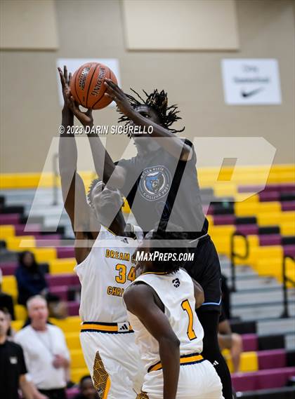 Thumbnail 2 in Dream City Christian National vs. Bella Vista College Preparatory School (Hoophall West Invitational) photogallery.