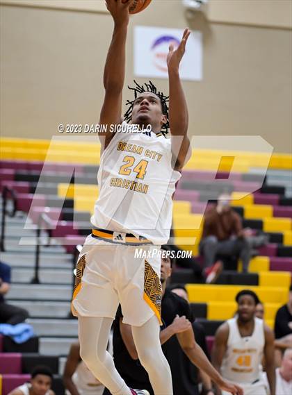 Thumbnail 3 in Dream City Christian National vs. Bella Vista College Preparatory School (Hoophall West Invitational) photogallery.