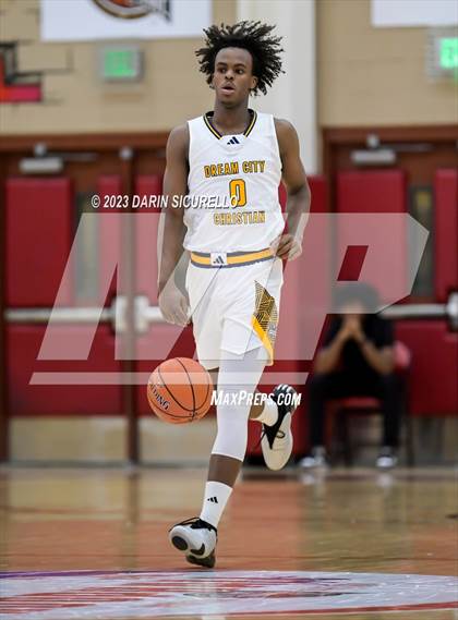 Thumbnail 2 in Dream City Christian National vs. Bella Vista College Preparatory School (Hoophall West Invitational) photogallery.