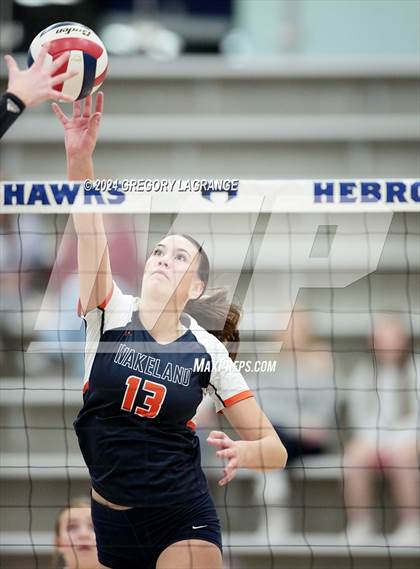 Thumbnail 3 in Lovejoy vs Wakeland (UIL5A Volleyball Regional Final Division 2) photogallery.