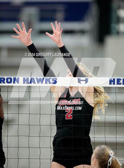 Thumbnail 1 in Lovejoy vs Wakeland (UIL5A Volleyball Regional Final Division 2) photogallery.